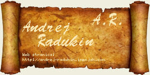 Andrej Radukin vizit kartica